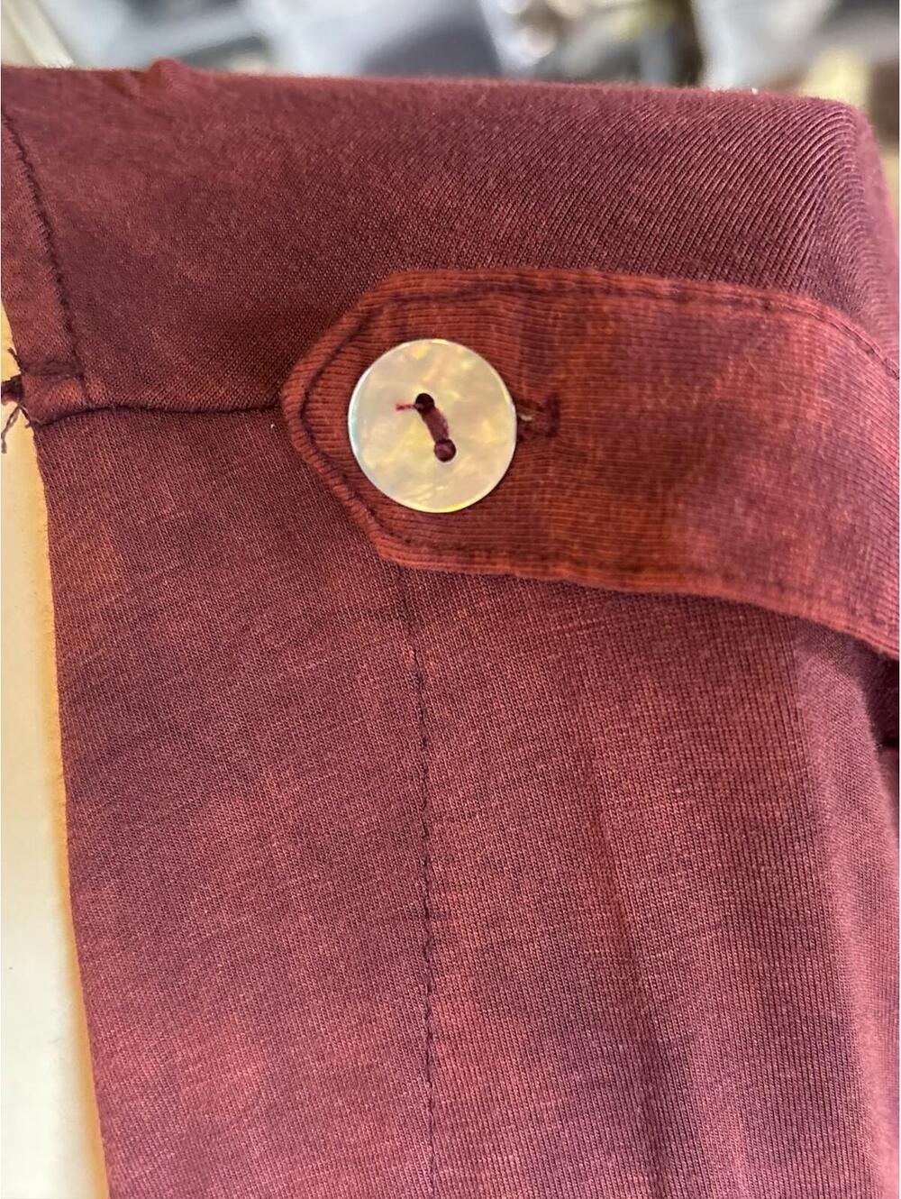 POL Burgundy Red Chunky Open Knit Duster Cardigan Sweater Womens L Pockets Boho - Picture 6 of 9